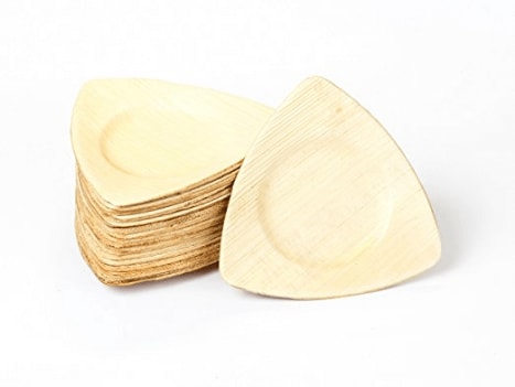 Wisefood Lot 25 Bols Triangulaires Jetables Feuille De Palmier 13 Cm 175 Ml – Éco & Biodégradable